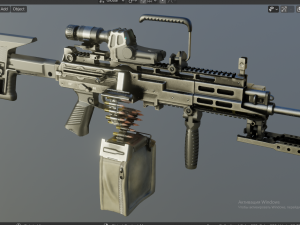 RPL - 20 Kalashnikov rifle 5-45 mm 3D Model