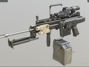 RPL - 20 Kalashnikov rifle 5-45 mm 3D Model