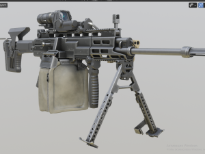 RPL - 20 Kalashnikov rifle 5-45 mm 3D Model