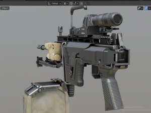 RPL - 20 Kalashnikov rifle 5-45 mm 3D Model