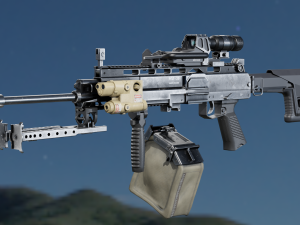 RPL - 20 Kalashnikov rifle 5-45 mm Modèle 3D