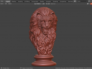 Lion Model Cetak 3D
