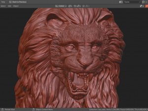 Lion Model Cetak 3D