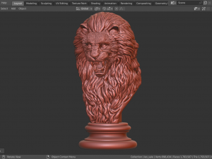 Lion Model Cetak 3D