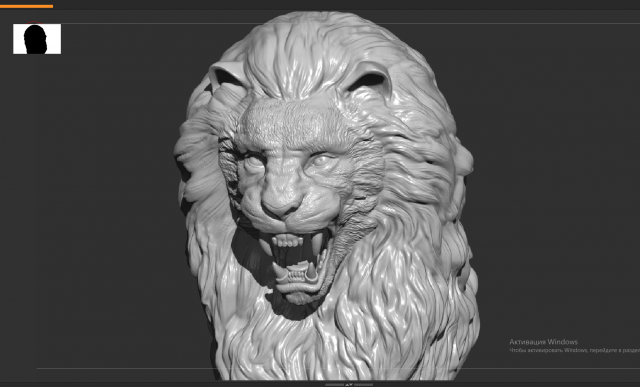 Lion Model Cetak 3D .c4d .max .obj .3ds .fbx .stl .blend 