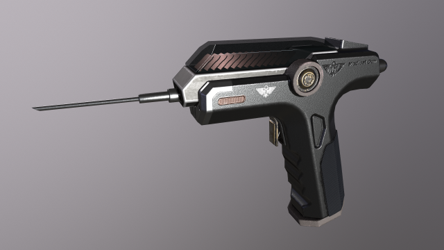 Injection Pistol 3D Модель .c4d .max .obj .3ds .fbx .stl .blend 