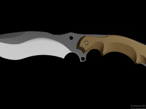 Pisau Tempur Model 3D