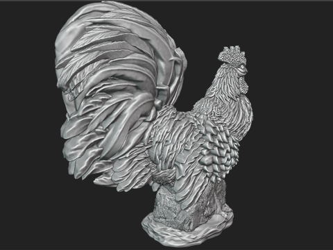 Rooster 3Dプリントモデル
