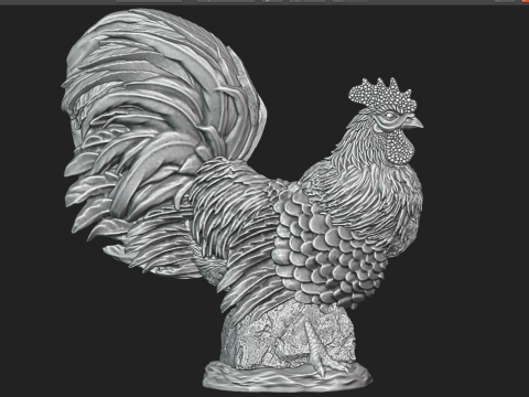 Rooster 3Dプリントモデル