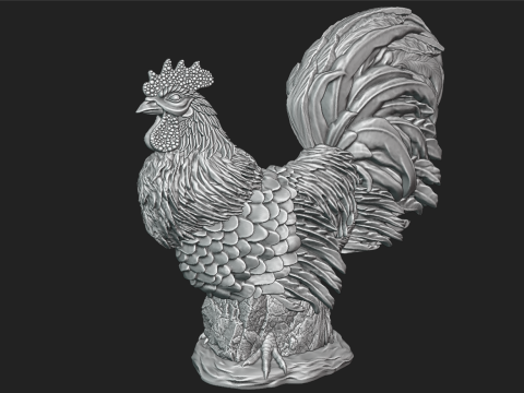 Rooster 3Dプリントモデル