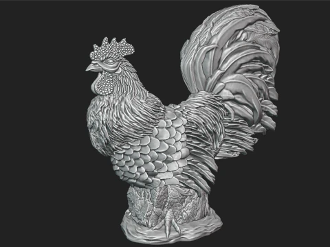 Rooster 3D Print Model