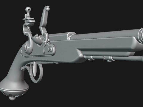 Pirate pistol 3D Model