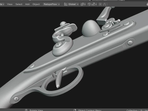 Pistola pirata Modelo 3D