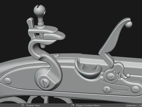 Pirate pistol Model 3D