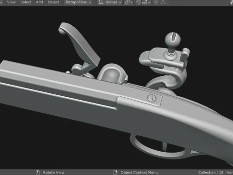 Pistola pirata Modelo 3D
