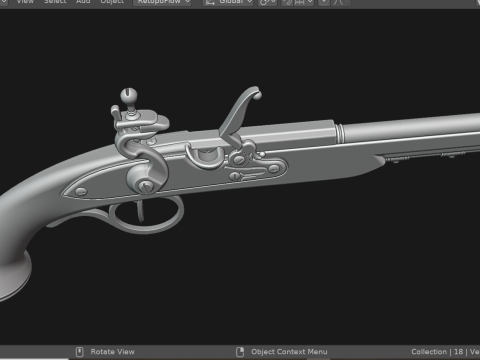 Pirate pistol Model 3D