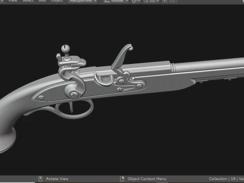 Pistola pirata Modelo 3D