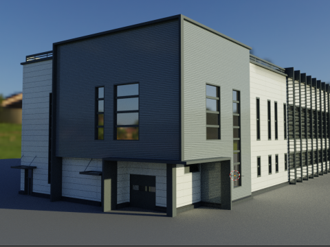 Factory building 3D 模型