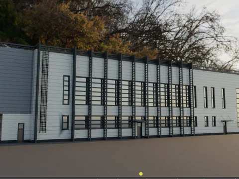 Factory building 3D Model
