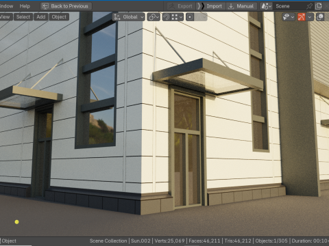 Factory building Model 3D