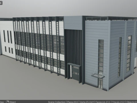 Factory building 3D Model
