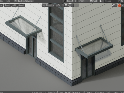 Factory building Model 3D