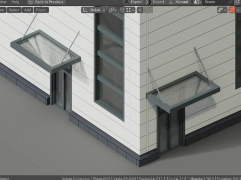Factory building 3D Model