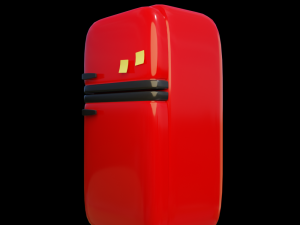 Fantastic refrigerator in cartoon style 3D Model