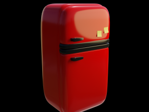 Fantastic refrigerator in cartoon style 3D Model
