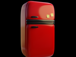 Fantastic refrigerator in cartoon style 3D Model