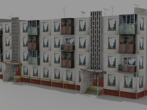 Soviet Hrushev house 3Dモデル
