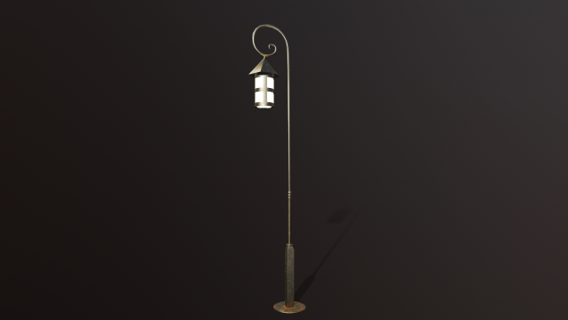Lantern outdoor PBR low poly game ready 3D 模型 .c4d .max .obj .3ds .fbx .stl .blend 