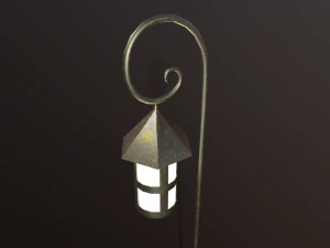 Lantern outdoor PBR low poly game ready 3D Model