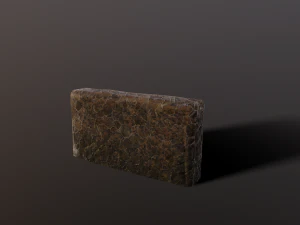 Stone wall and column low poly 3D Model