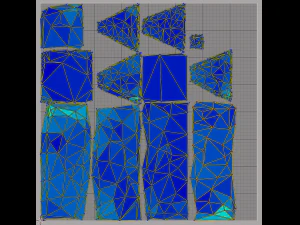 Stone wall and column low poly 3D Model