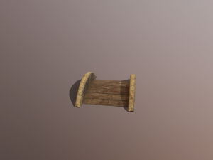 Small garden bridge stone and wood low poly 3D मॉडल