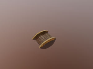 Small garden bridge stone and wood low poly 3D मॉडल