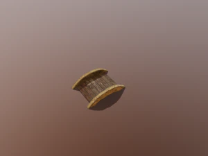 Small garden bridge stone and wood low poly 3D Model