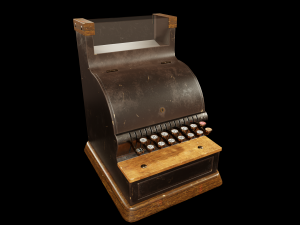 Vintage cash register 3D 模型