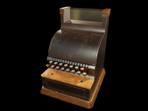 Vintage cash register Modèle 3D