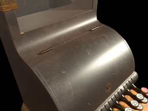 Vintage cash register Modèle 3D