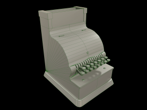 Vintage cash register Modèle 3D