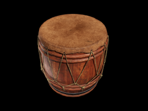Drum made from an old barrel 3D मॉडल