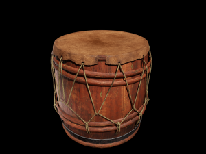 Drum made from an old barrel 3D मॉडल