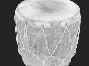 Drum made from an old barrel 3D मॉडल
