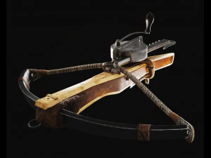 Middeleeuwse kruisboog 3D Model