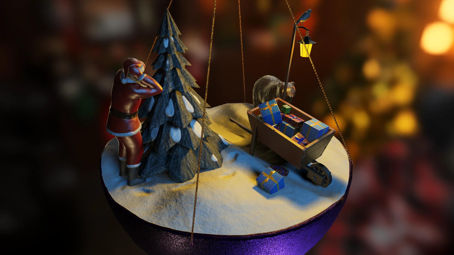 Christmas tree decoration 3D Model .c4d .max .obj .3ds .fbx .stl .blend 