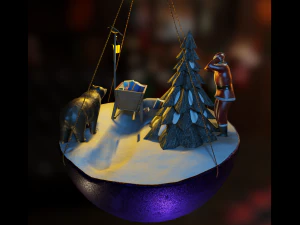Christmas tree decoration 3D Model