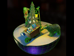 Christmas tree decoration 3D Model