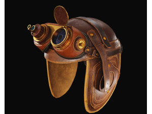 Steampunk Helmet 3D मॉडल